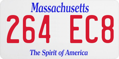 MA license plate 264EC8
