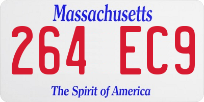 MA license plate 264EC9