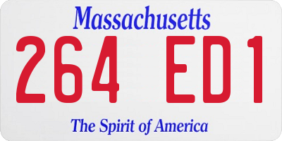 MA license plate 264ED1