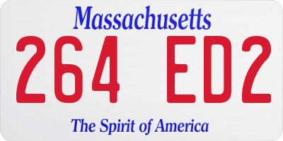 MA license plate 264ED2
