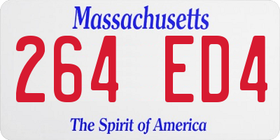 MA license plate 264ED4