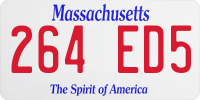 MA license plate 264ED5