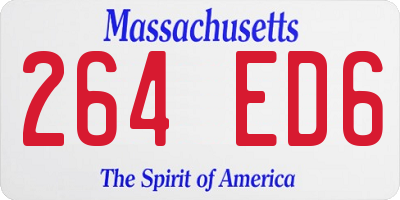 MA license plate 264ED6