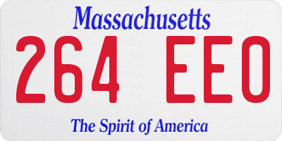 MA license plate 264EE0