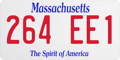 MA license plate 264EE1