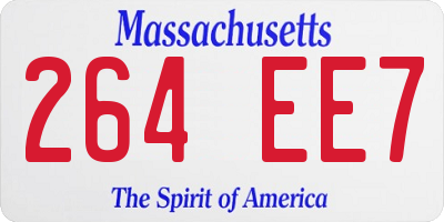 MA license plate 264EE7