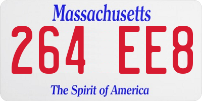 MA license plate 264EE8