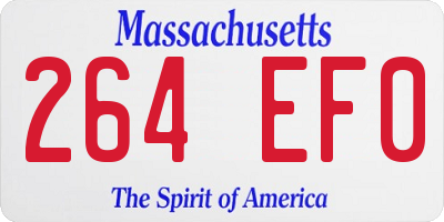 MA license plate 264EF0