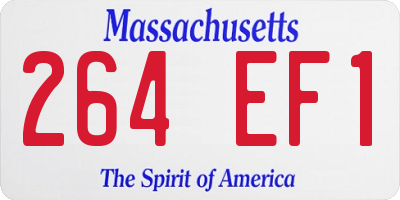 MA license plate 264EF1