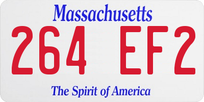 MA license plate 264EF2