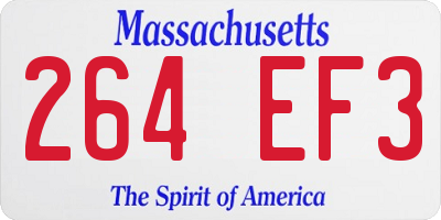 MA license plate 264EF3