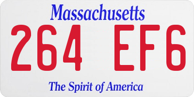 MA license plate 264EF6