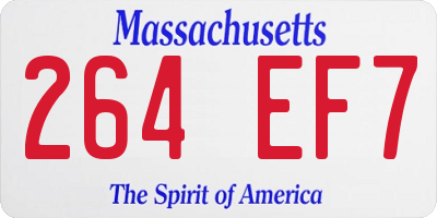 MA license plate 264EF7