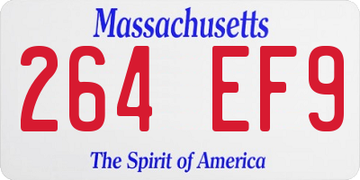 MA license plate 264EF9