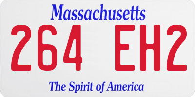 MA license plate 264EH2