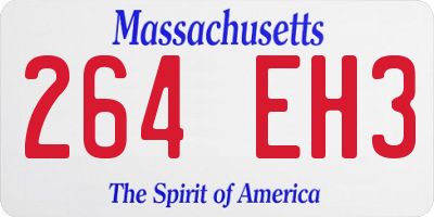 MA license plate 264EH3