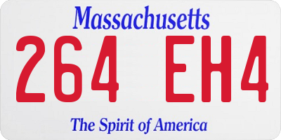 MA license plate 264EH4