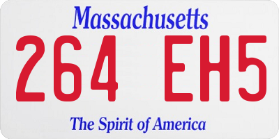 MA license plate 264EH5