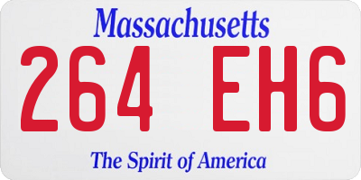 MA license plate 264EH6