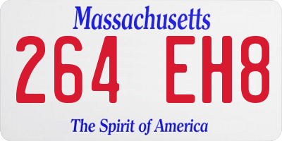 MA license plate 264EH8
