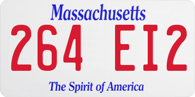 MA license plate 264EI2