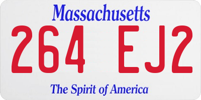 MA license plate 264EJ2