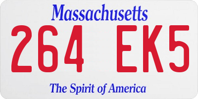 MA license plate 264EK5