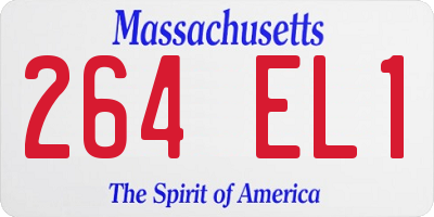 MA license plate 264EL1