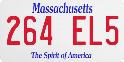 MA license plate 264EL5