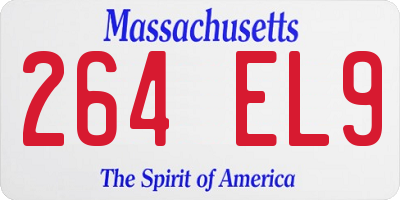 MA license plate 264EL9