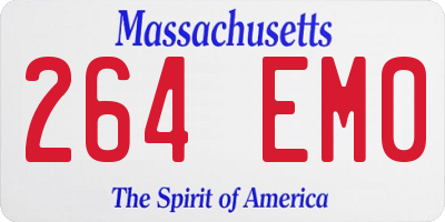 MA license plate 264EM0