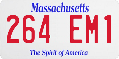MA license plate 264EM1