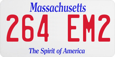 MA license plate 264EM2