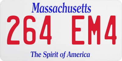 MA license plate 264EM4