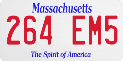MA license plate 264EM5