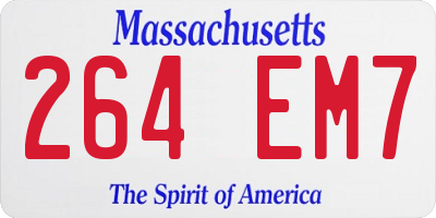MA license plate 264EM7