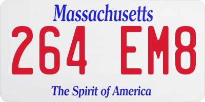 MA license plate 264EM8