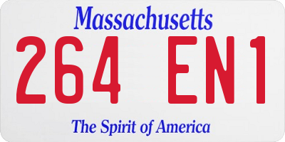 MA license plate 264EN1
