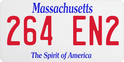 MA license plate 264EN2