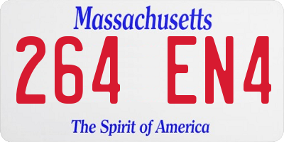 MA license plate 264EN4