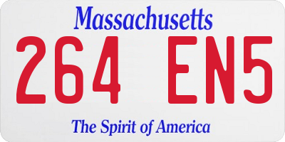 MA license plate 264EN5