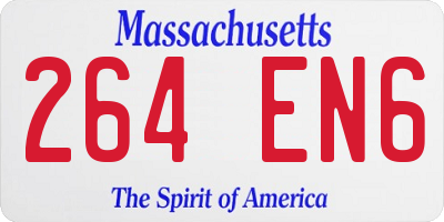 MA license plate 264EN6