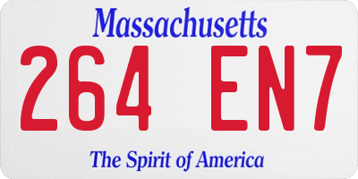 MA license plate 264EN7