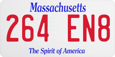 MA license plate 264EN8