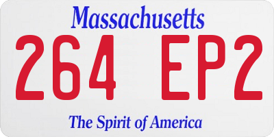 MA license plate 264EP2