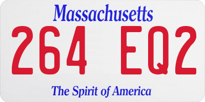 MA license plate 264EQ2