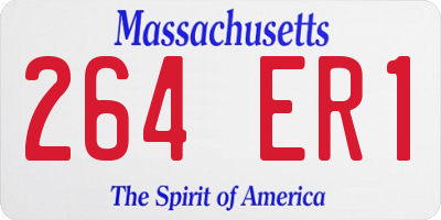 MA license plate 264ER1