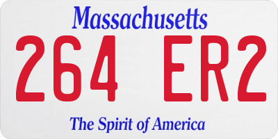 MA license plate 264ER2