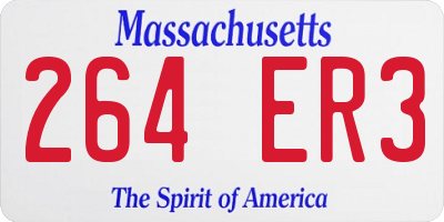 MA license plate 264ER3