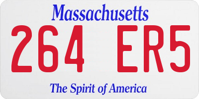 MA license plate 264ER5